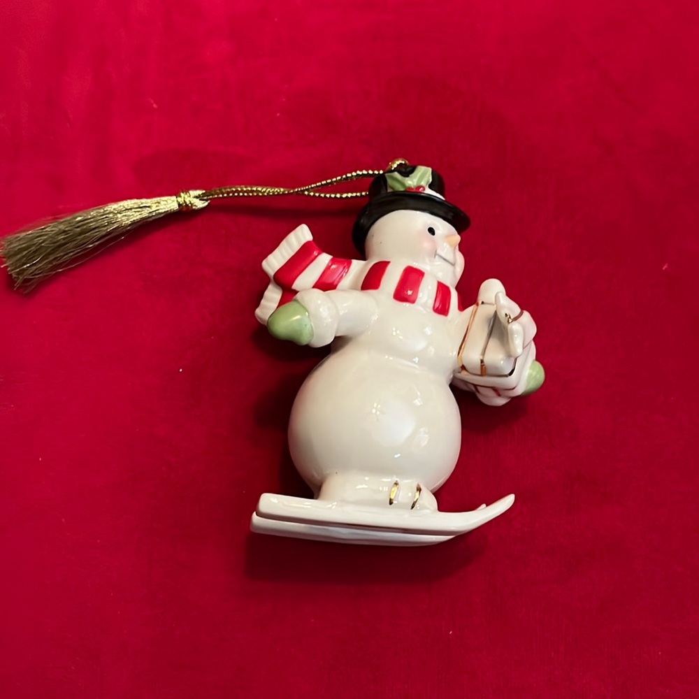 Vintage Lenox Snowman Ornament